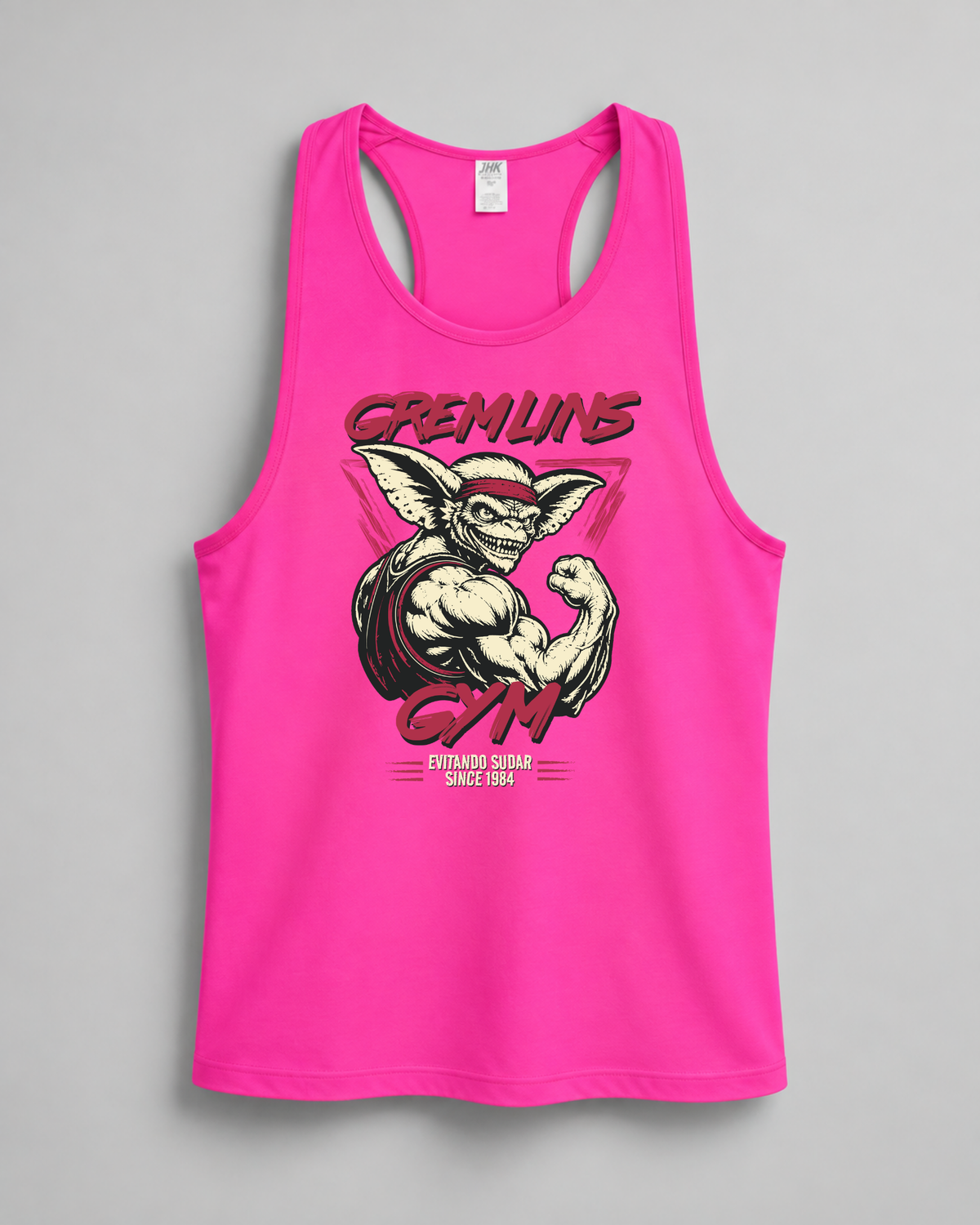 Camiseta de tirantes Gremlins Gym – Evitando sudar desde 1984