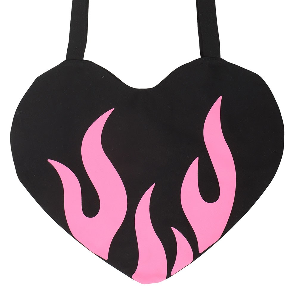 Bolsa Tote Burning Heart de Satén