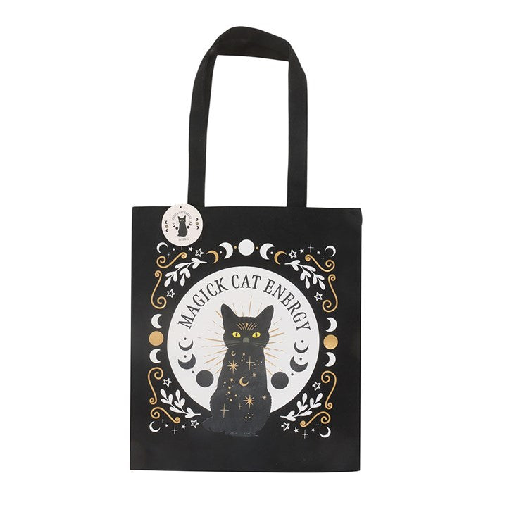 Bolsa Tote Black Magick Cat Energy