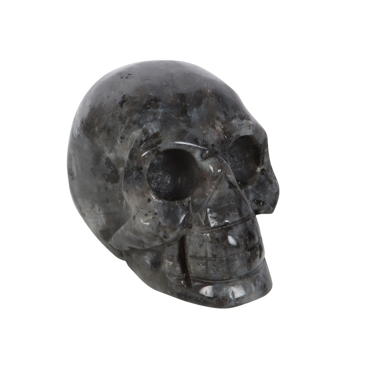 Calavera de Labradorita Negra Dark Matter – Piedra Natural