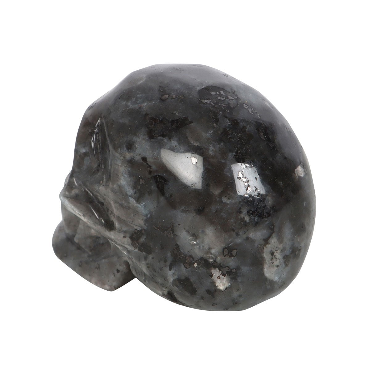 Calavera de Labradorita Negra Dark Matter – Piedra Natural