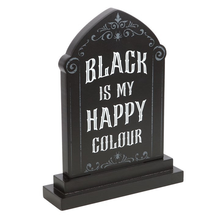 Cartel Lápida “Black is My Happy Colour”