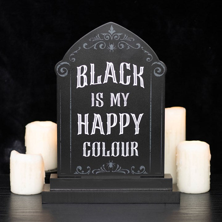 Cartel Lápida “Black is My Happy Colour”