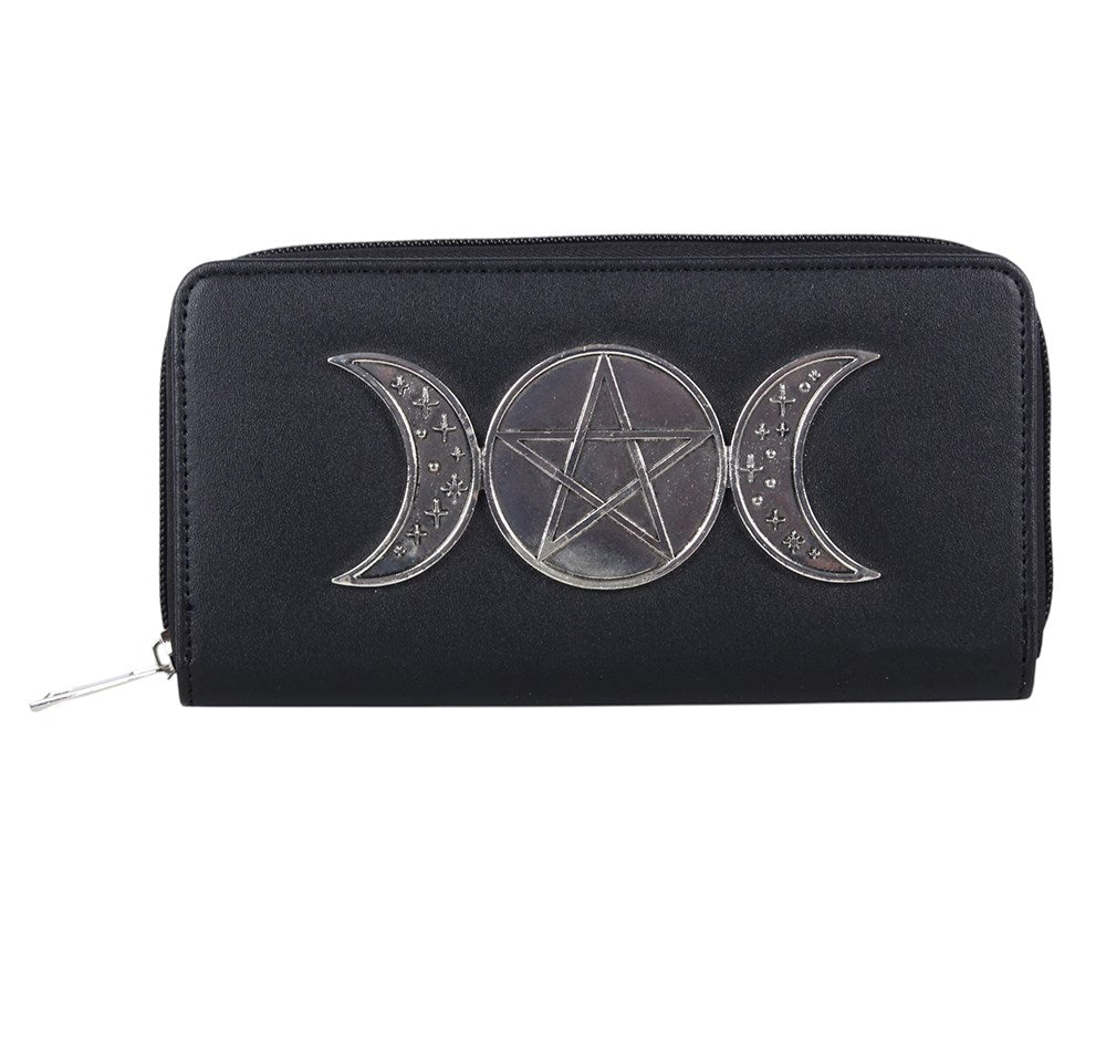 Cartera Triple Moon con Pentagrama y Cremallera