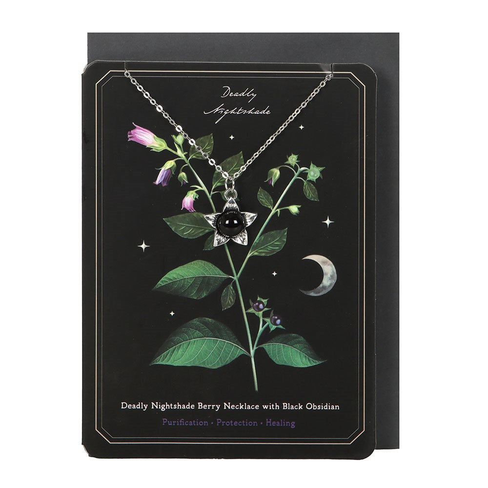 Collar Deadly Nightshade con Obsidiana Negra