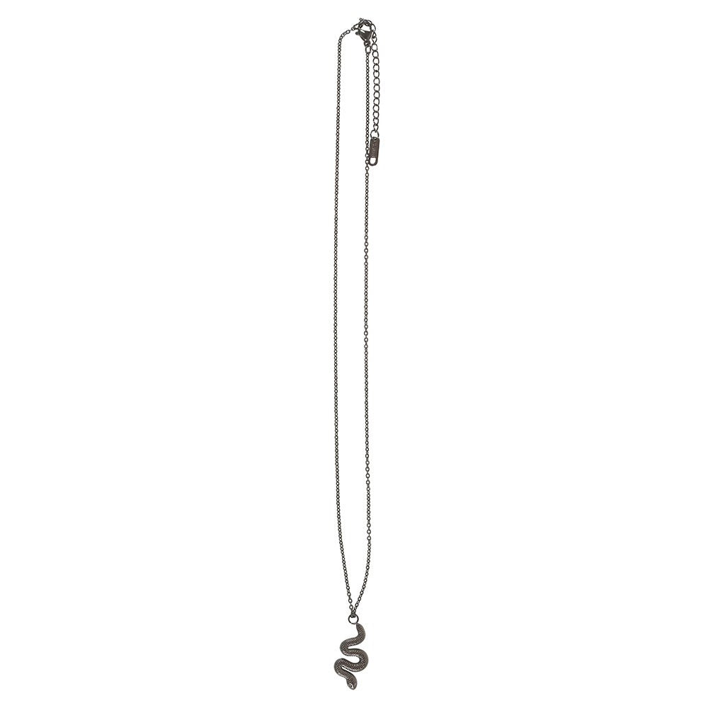 Collar Serpiente Negro Serpentine – Acero Inoxidable