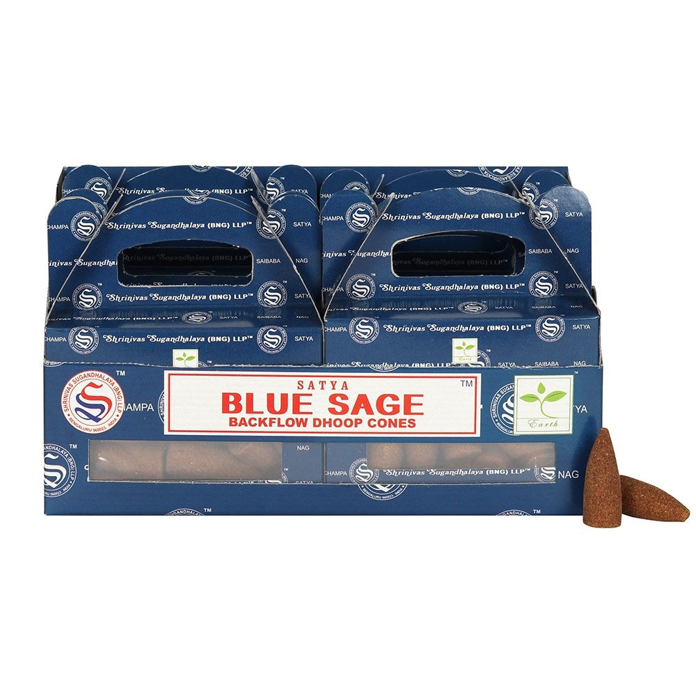 Conos de Incienso para Cascada Salvia Azul – Satya – 24 uds