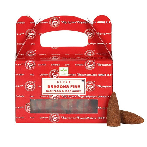 Conos de Incienso de Reflujo Dragon’s Fire (24 conos por caja) – Satya