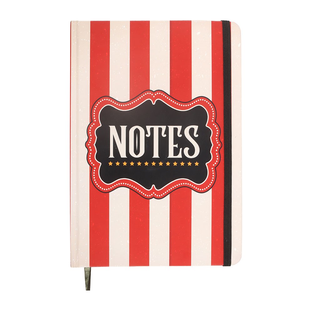 Cuaderno A5 Rayas Rojas de Circo – Mystic Circus