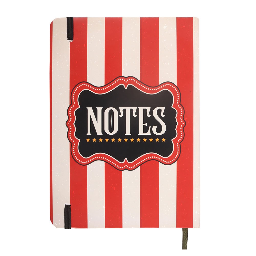 Cuaderno A5 Rayas Rojas de Circo – Mystic Circus