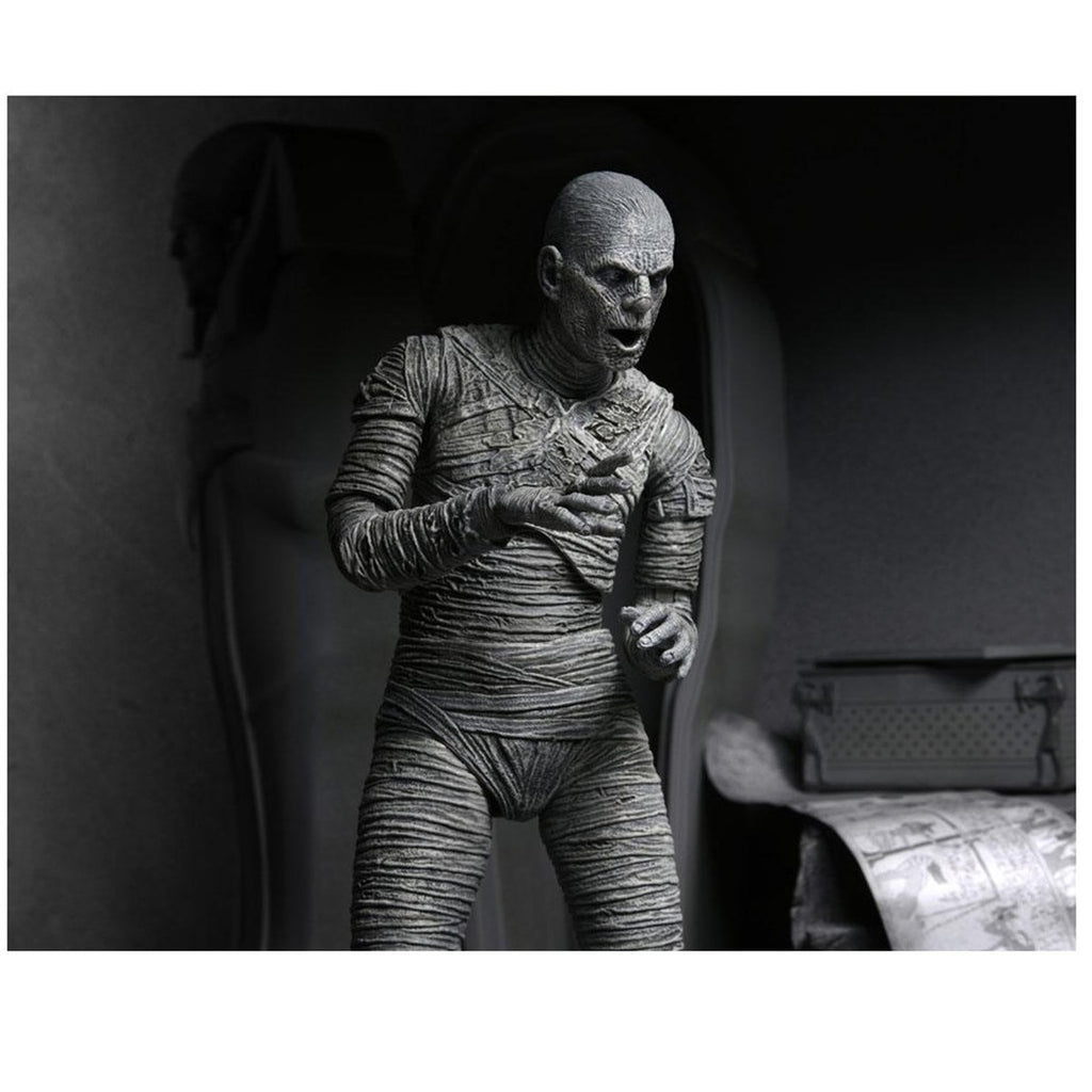 Figura NECA Ultimate La Momia (Black & White) 18 cm – Universal Monsters