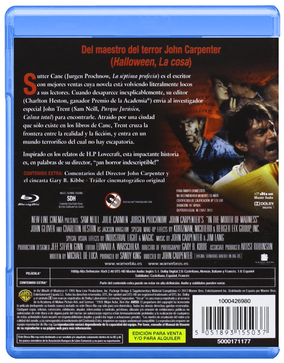 En la Boca del Miedo (1995) – Blu-ray