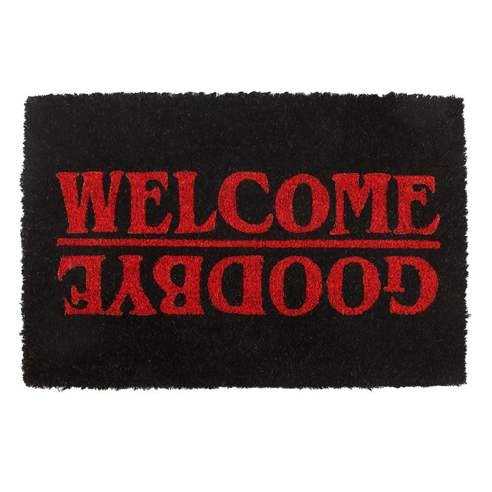 Felpudo Welcome / Goodbye Negro y Rojo