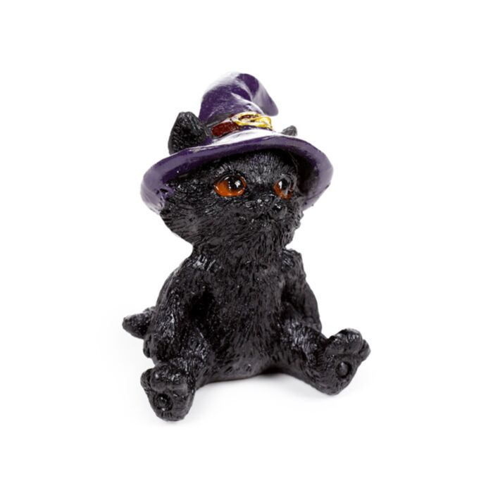 Figura Mini Gato Negro Brujo – Modelo Surtido
