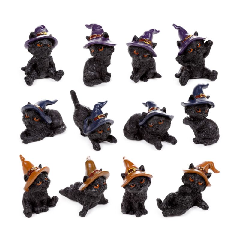 Figura Mini Gato Negro Brujo – Modelo Surtido
