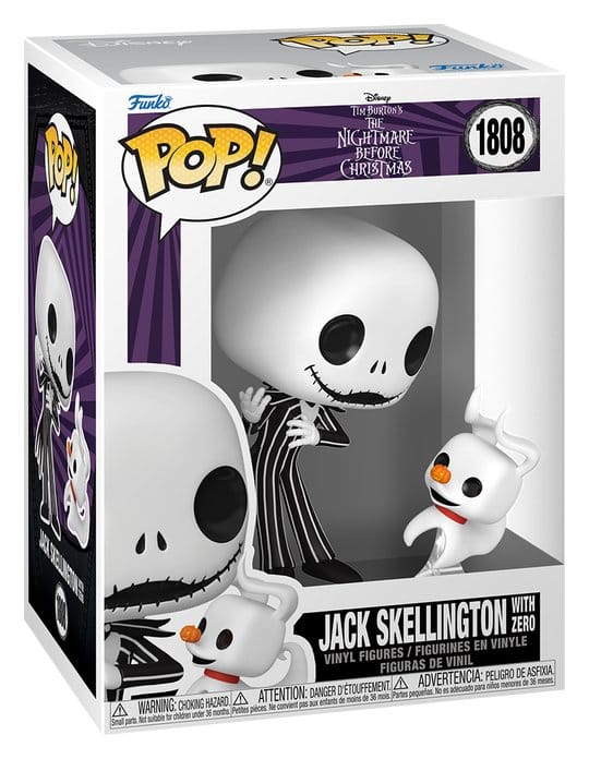 Funko POP! & Buddy Jack Skellington con Zero #1808 – Pesadilla antes de Navidad