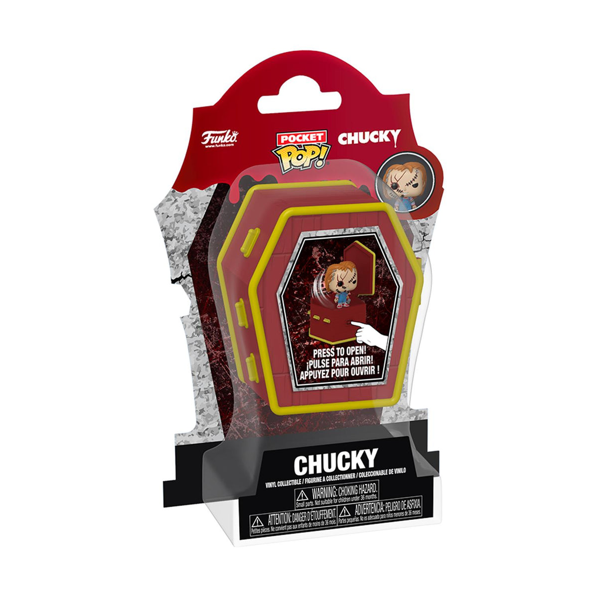 Funko Pocket Pop! Chucky en Ataúd – Muñeco Diabólico