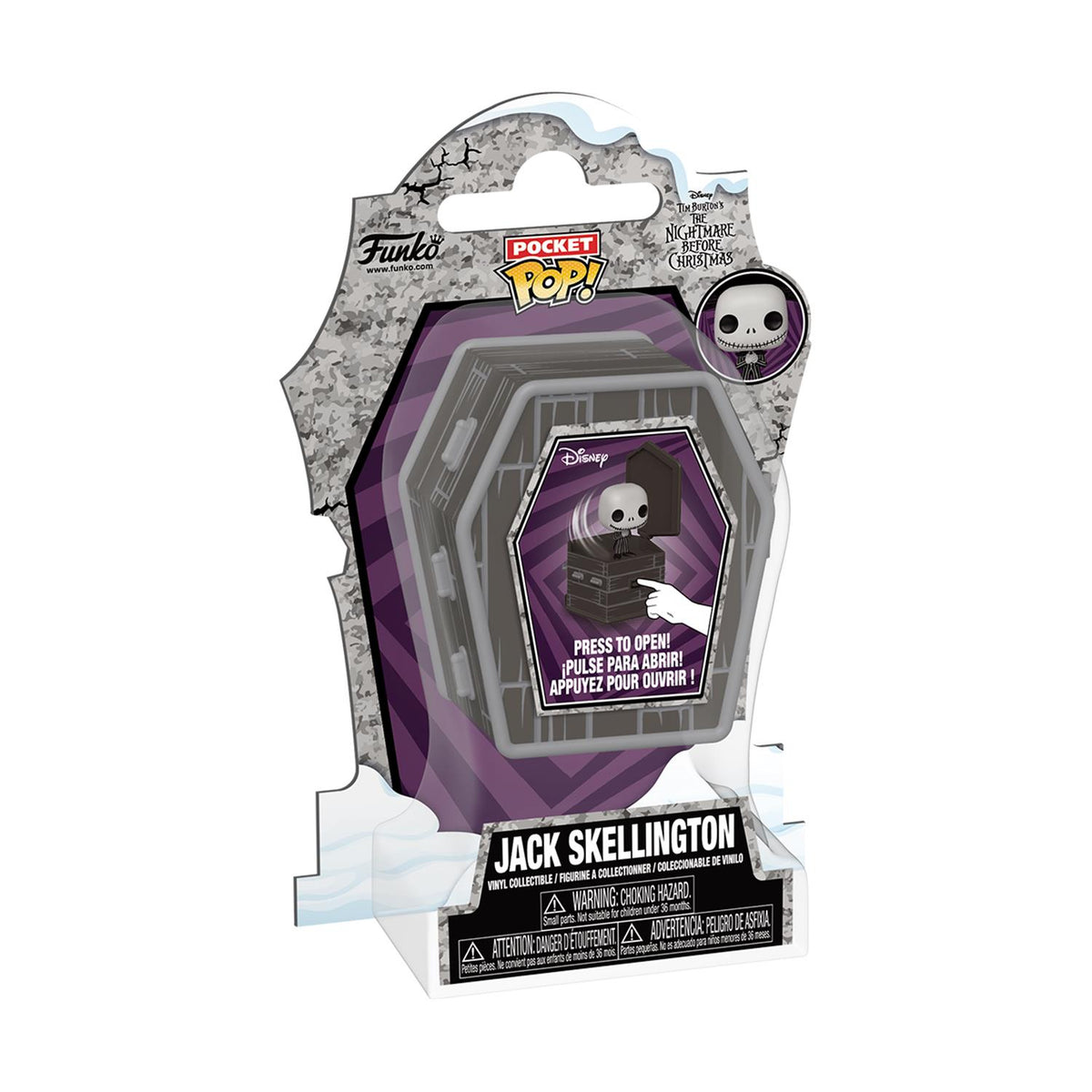 Funko Pocket Pop! Jack Skellington en Ataúd – Pesadilla Antes de Navidad