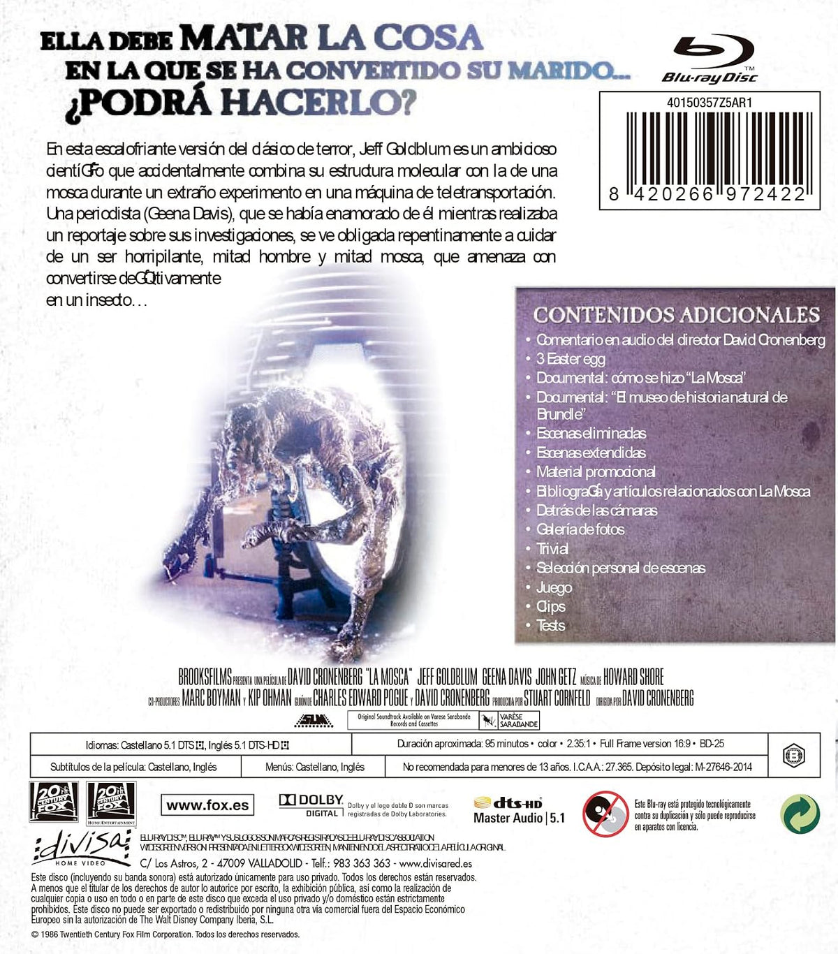 La Mosca (1986) – Blu-ray