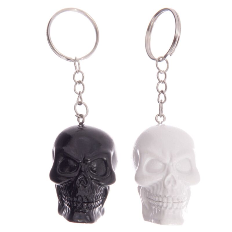 Llavero 3D Calavera Negra o Blanca