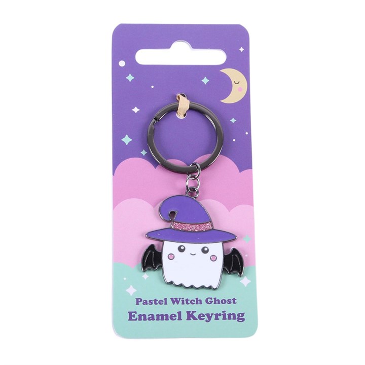 Llavero Fantasma Brujita Pastel