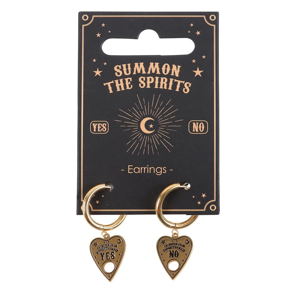 Pendientes Dorados Ouija con Aro