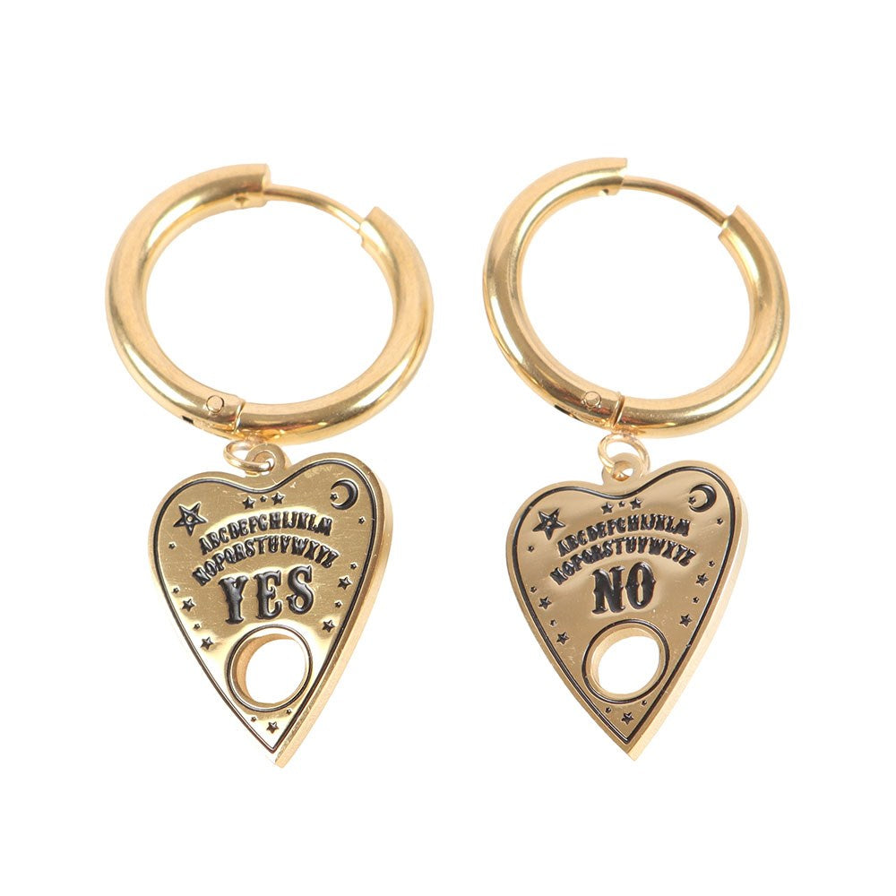 Pendientes Dorados Ouija con Aro