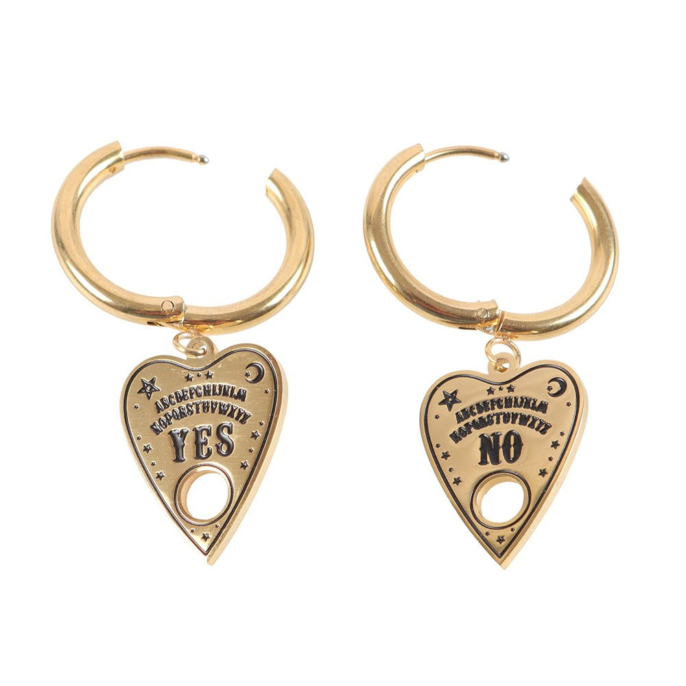 Pendientes Dorados Ouija con Aro