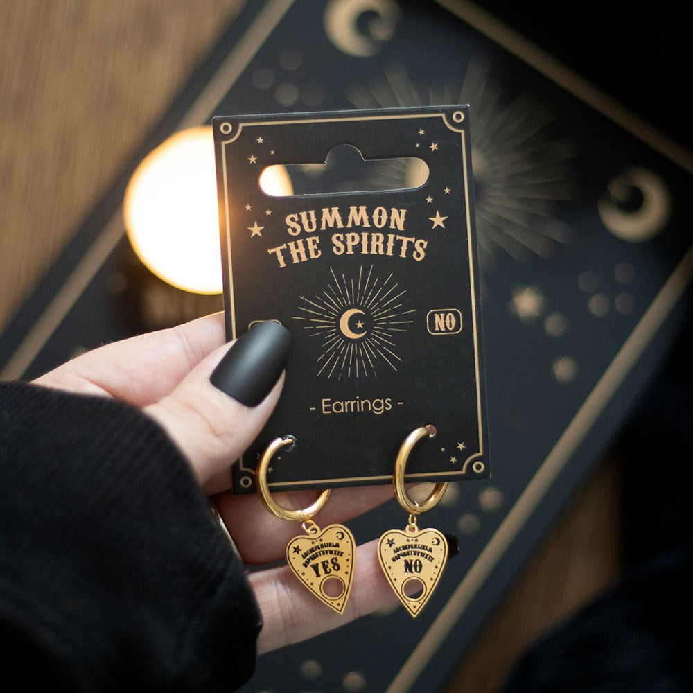 Pendientes Dorados Ouija con Aro