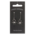 Pendientes Araña con Obsidiana Negra