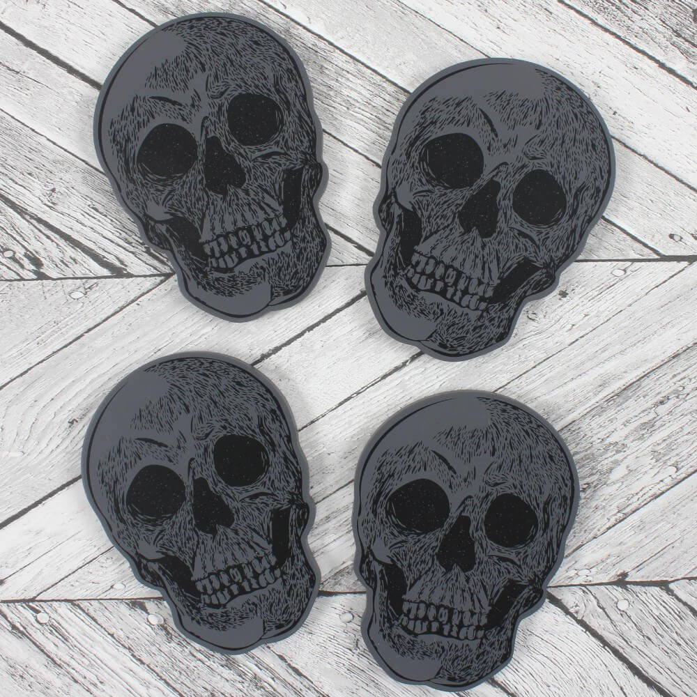 Set de 4 Posavasos Calavera