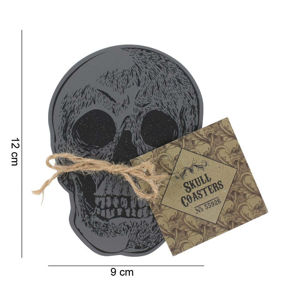 Set de 4 Posavasos Calavera