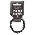 Pulsera de Obsidiana Negra con Calavera