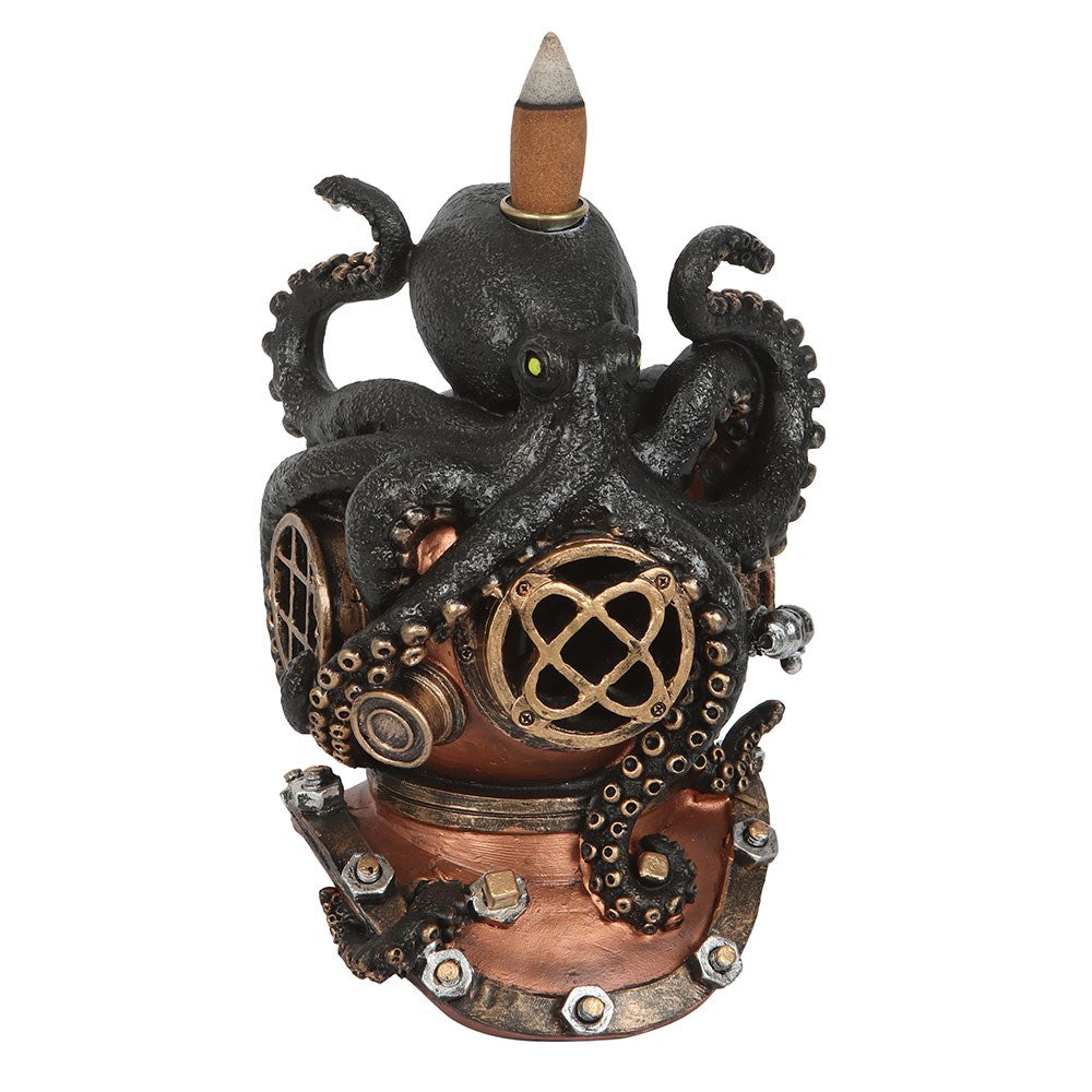 Quemador de Incienso Backflow Kraken con Casco de Buzo