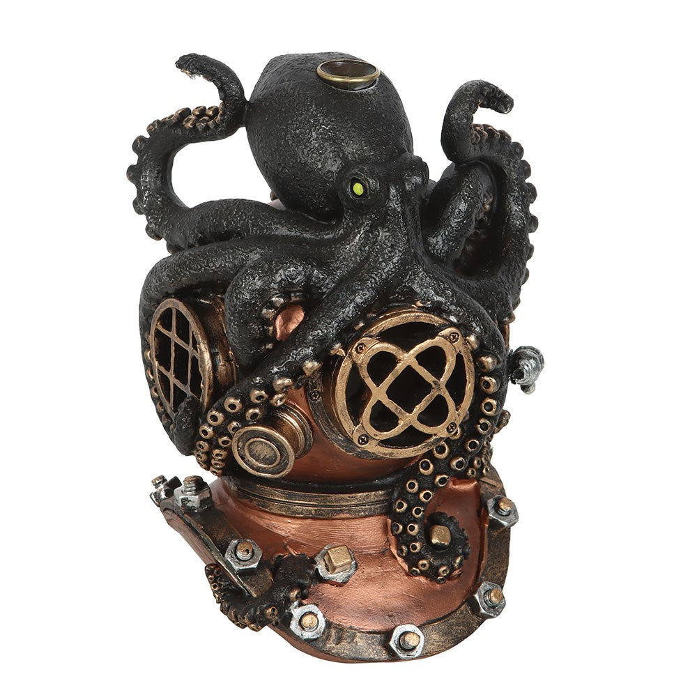 Quemador de Incienso Backflow Kraken con Casco de Buzo