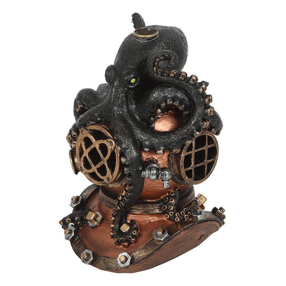 Quemador de Incienso Backflow Kraken con Casco de Buzo