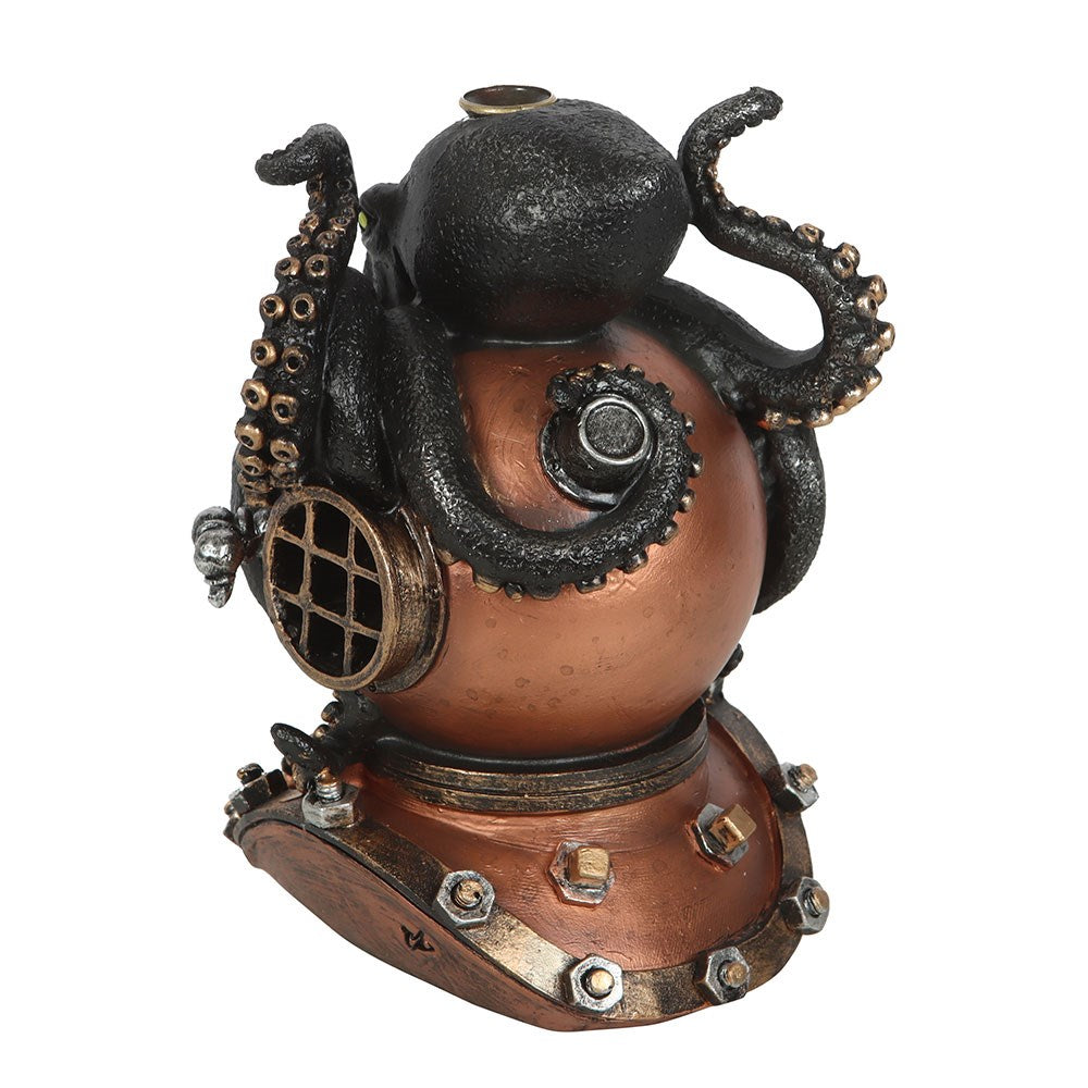 Quemador de Incienso Backflow Kraken con Casco de Buzo