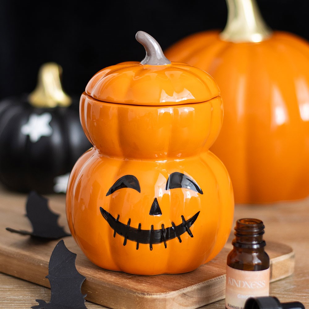 Quemador de Aceite y Cera Calabazas Apiladas