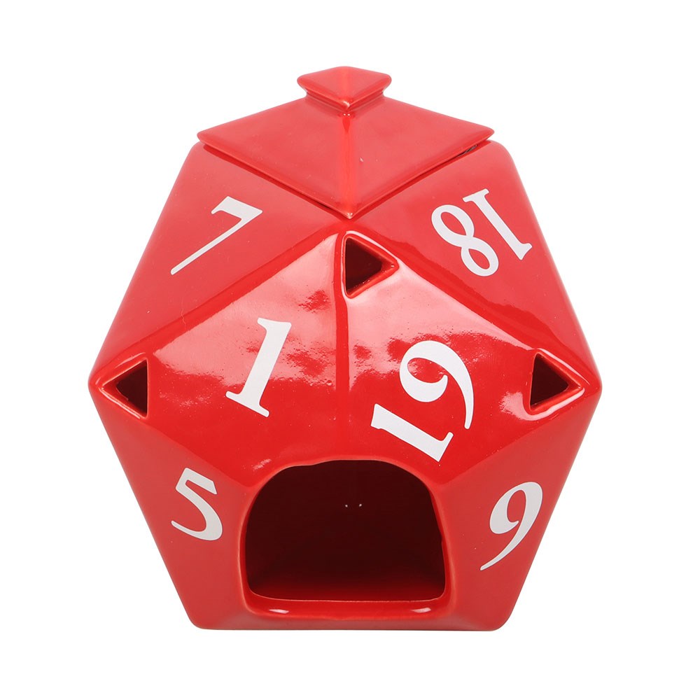 Quemador de Aceite Dado D20 Rojo