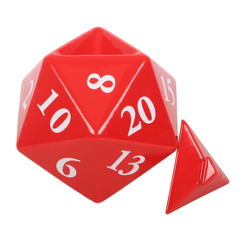 Quemador de Aceite Dado D20 Rojo