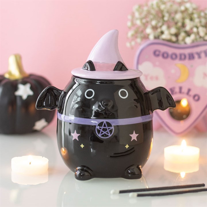 Quemador de Aceites Gato Murciélago – Candy Cauldron
