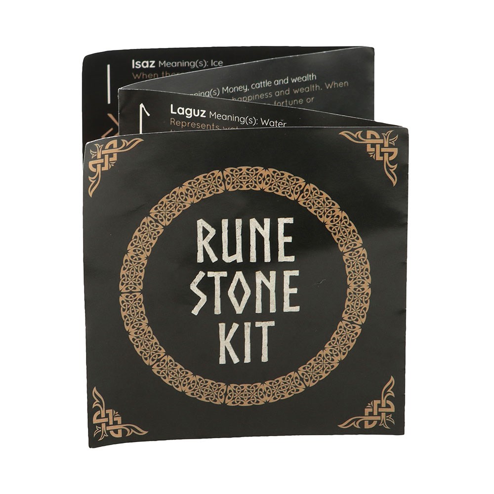 Set de 25 Runas Vikingas de Ónix Negro