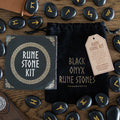 Set de 25 Runas Vikingas de Ónix Negro