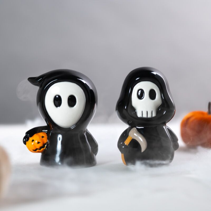 Set Salero y Pimentero Calavera y Fantasma