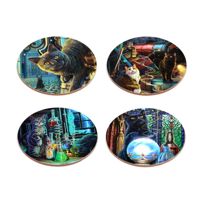 Set de 4 Posavasos Magical Cats