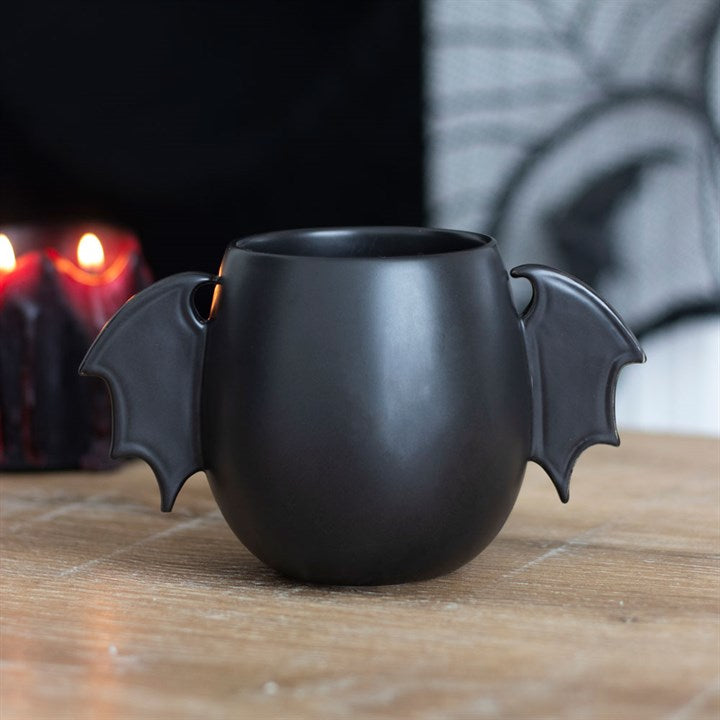 Taza Alas de Murciélago Negra