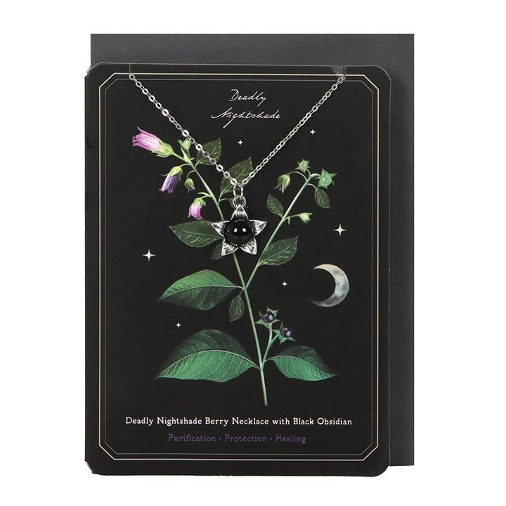 Collar Deadly Nightshade con Obsidiana Negra