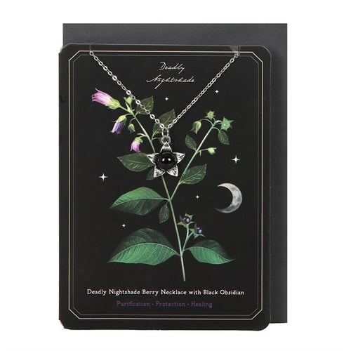 Collar Deadly Nightshade con Obsidiana Negra