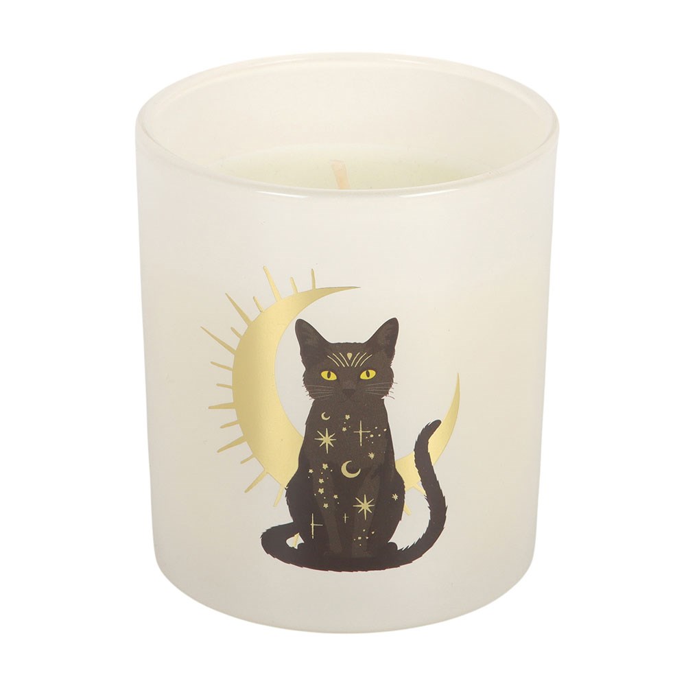 Vela Aromática de Higo Negro con Gato Negro