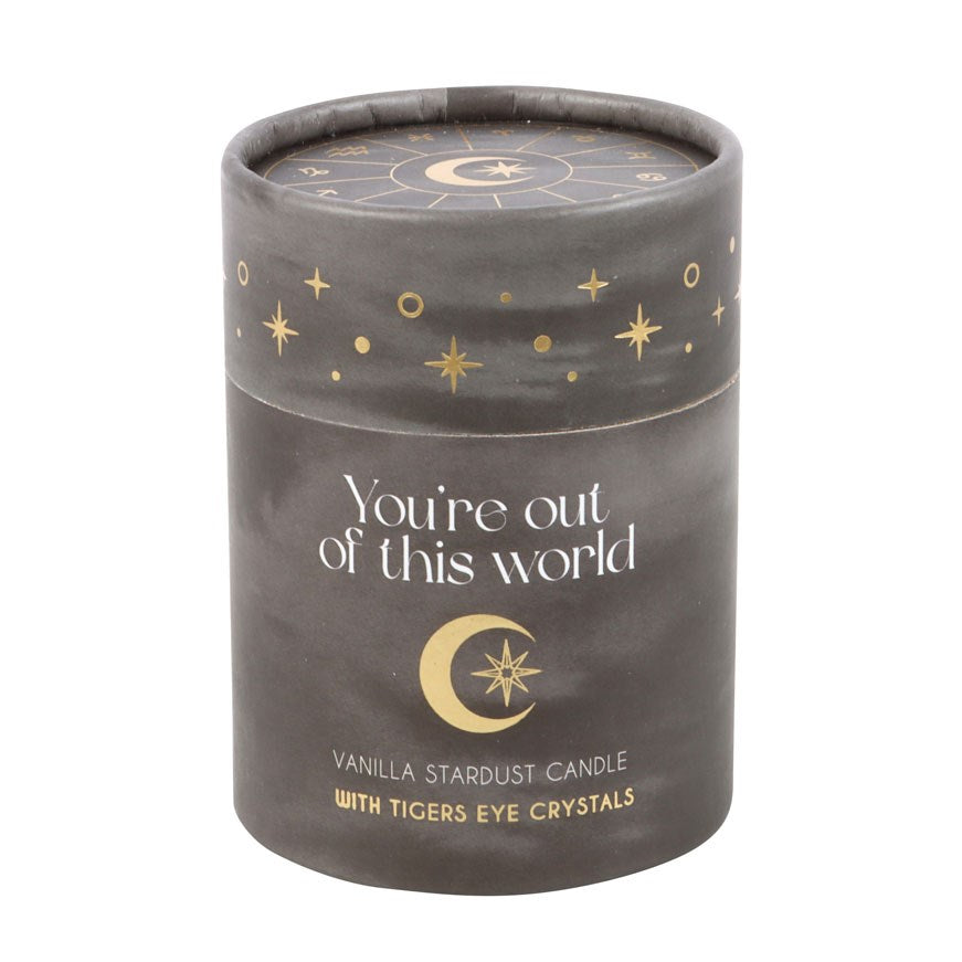Vela Aromática Vainilla Stardust con Ojo de Tigre